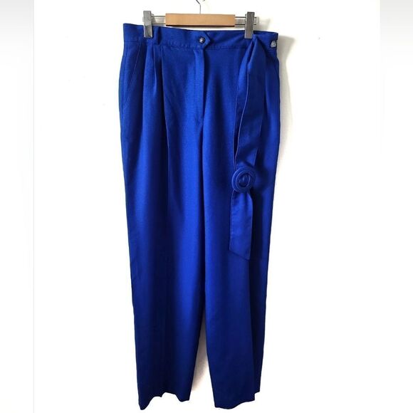 Vintage Blue Wool Trousers - Picture 1 of 7